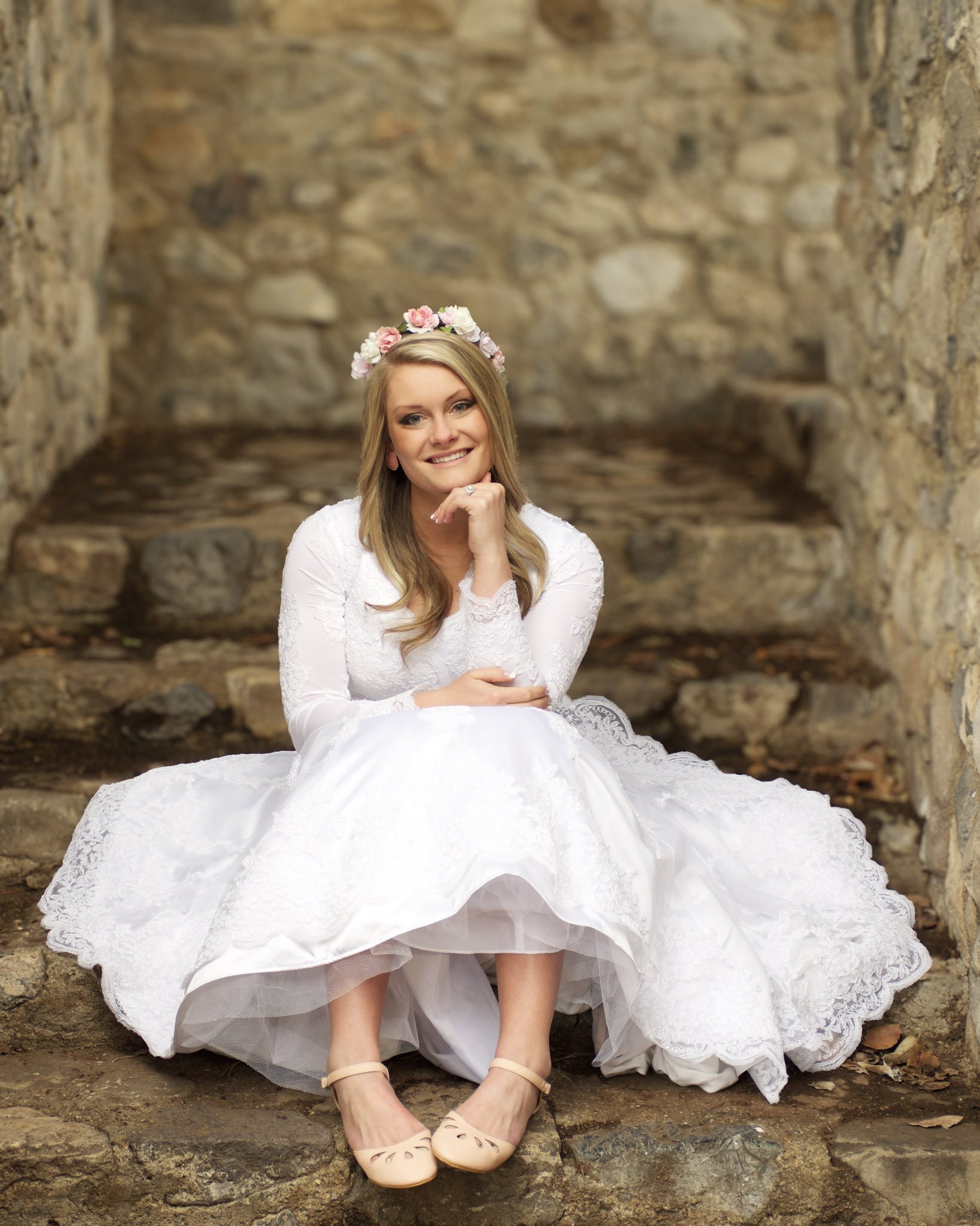 Utah Bridal Portrait Amphitheater 02 by Brad Ovard Photography