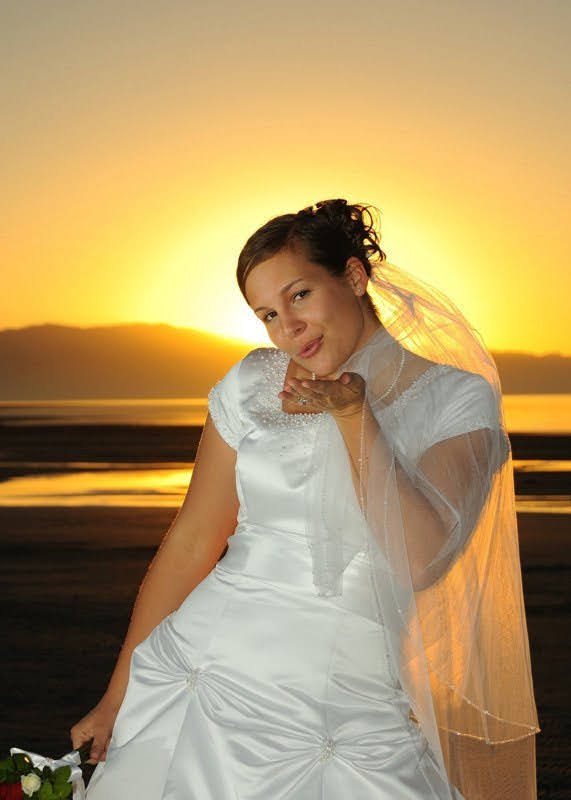 Sunset bridal portrait by Brad Ovard Photography