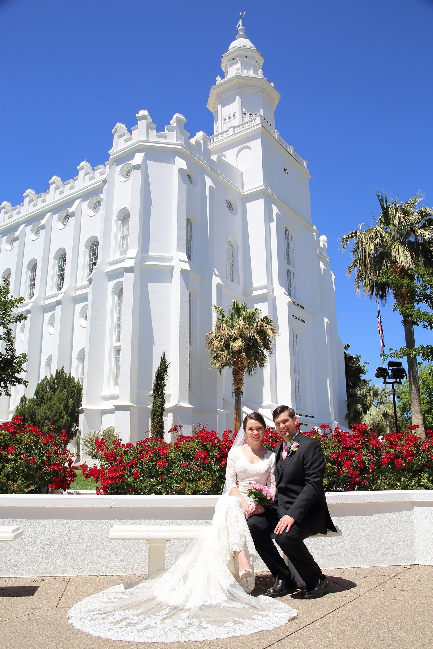 Saint George Temple Wedding by Brad Ovard Photography